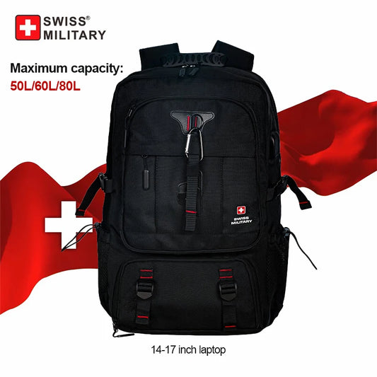 SWISS MILITARY  Men Laptop Back To School Backpack Waterproof USB Bag Large Capacity Fashion Backpack Travel Backpack Mochila